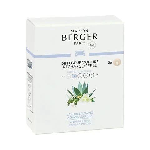 AGAVE GARDENS Car Fragrance Refill - Set of 2 Discs by Maison Berger