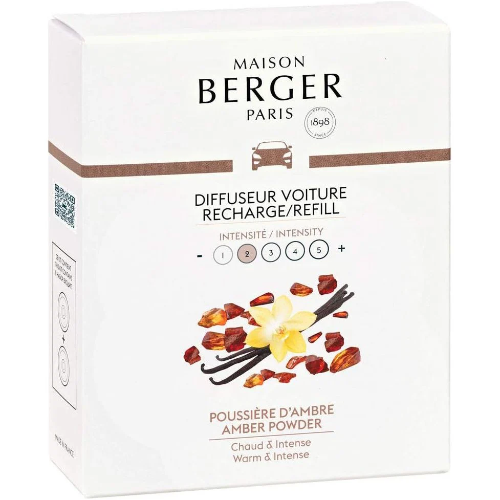 AMBER POWDER Car Fragrance Refill - Set of 2 Discs by Maison Berger