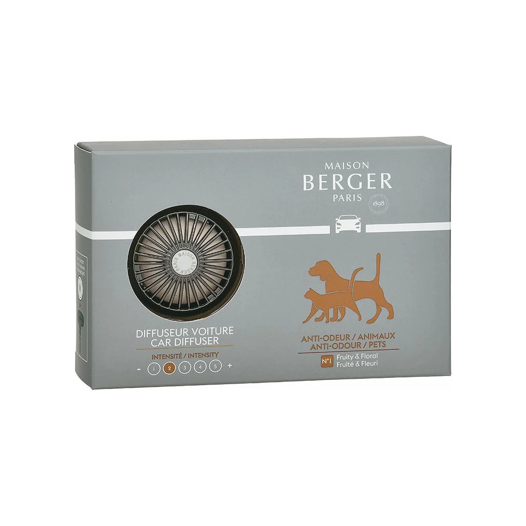ANTI PET ODORS Car Diffuser Kit by Maison Berger