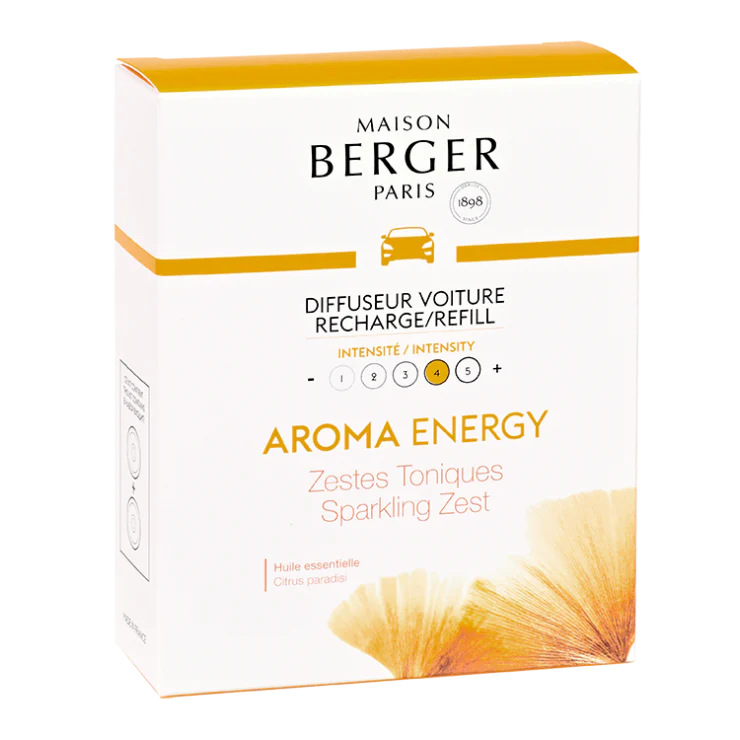 AROMA ENERGY Car Fragrance Refill - Set of 2 Discs by Maison Berger