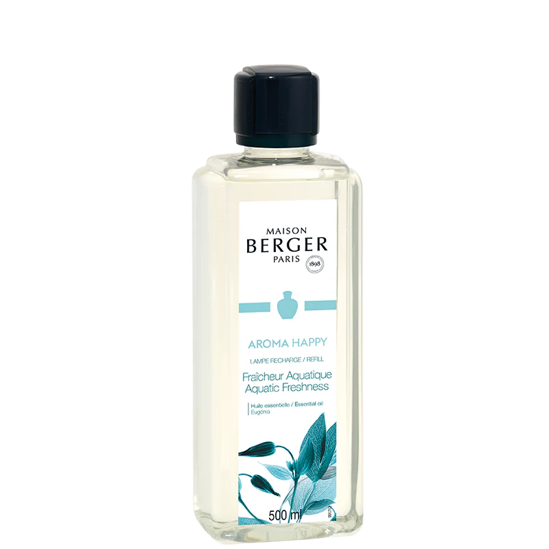 Aroma Happy Aquatic Freshness - Lampe Maison Berger Fragrance - 500 Ml