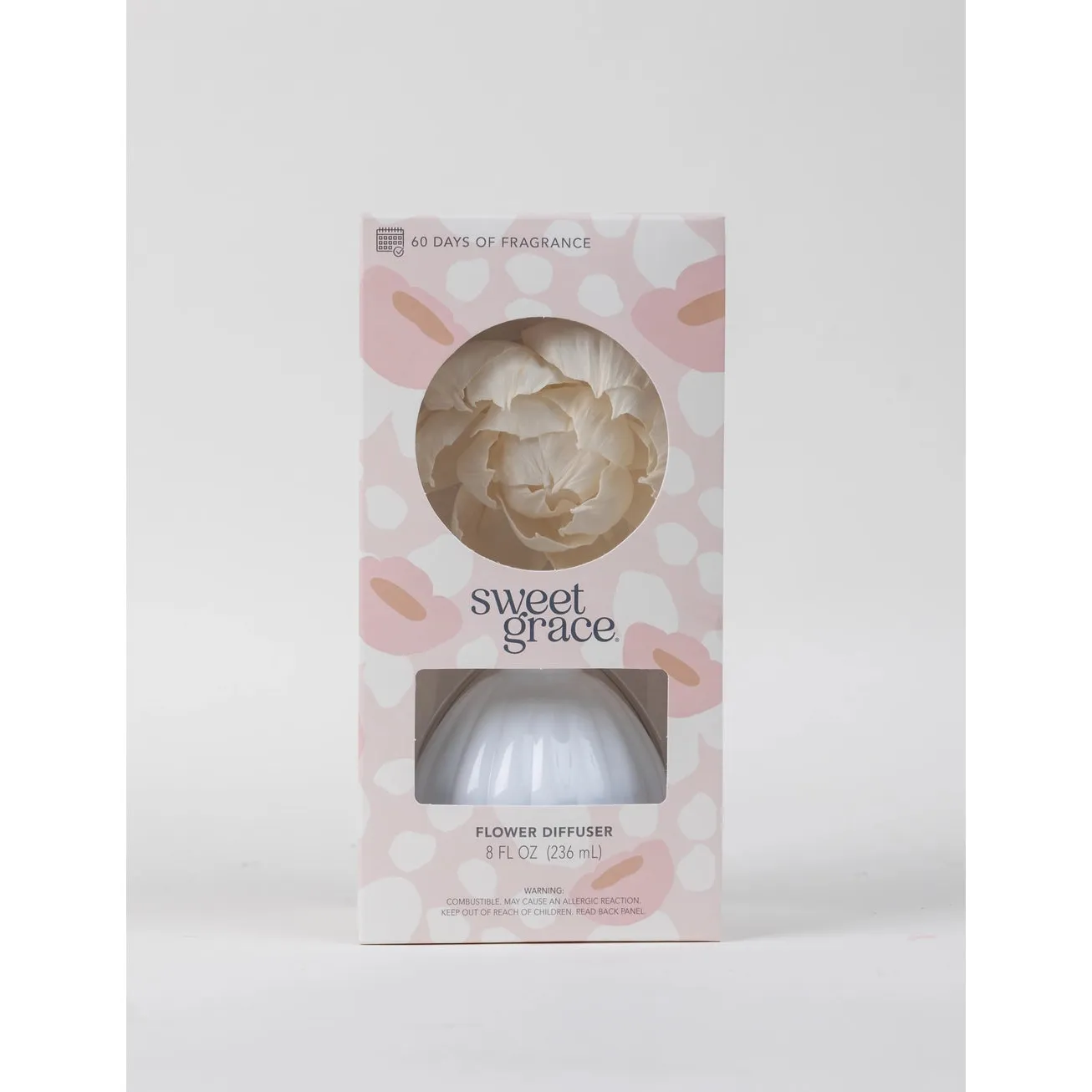 Peony White Ceramic Diffuser Fragranced with Sweet Grace - Image 3