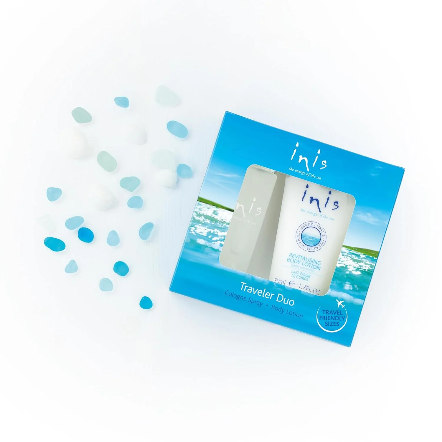 INIS Energy of the Sea TRAVEL SIZE Gift Pack Duo - Lotion & Cologne - Image 2