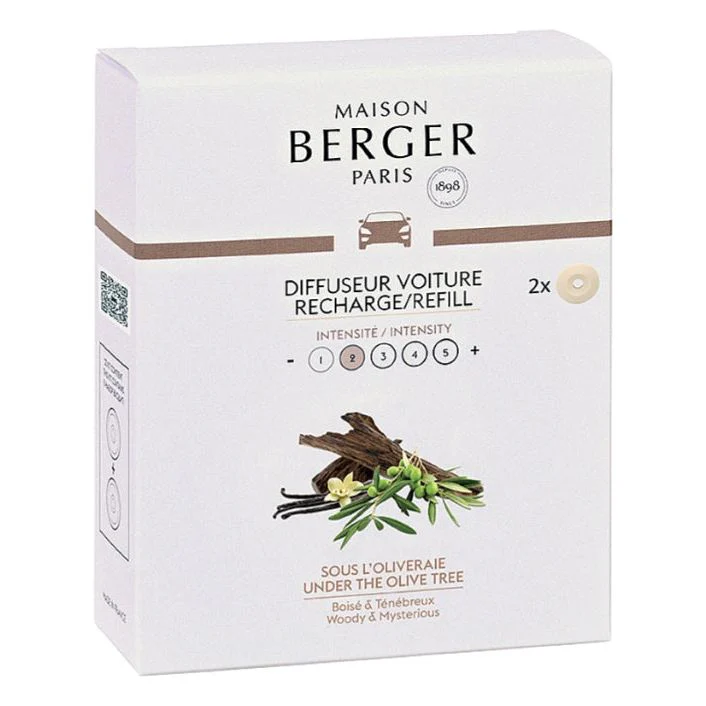 UNDER THE OLIVE TREE Car Fragrance Refill - Set of 2 Discs by Maison Berger